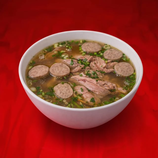 Pho Tai Bo Vien- Steak, Meatball.