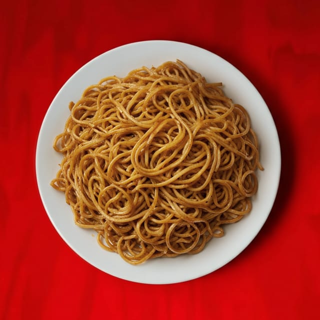 Side of Stir- fried lo mein noodles.