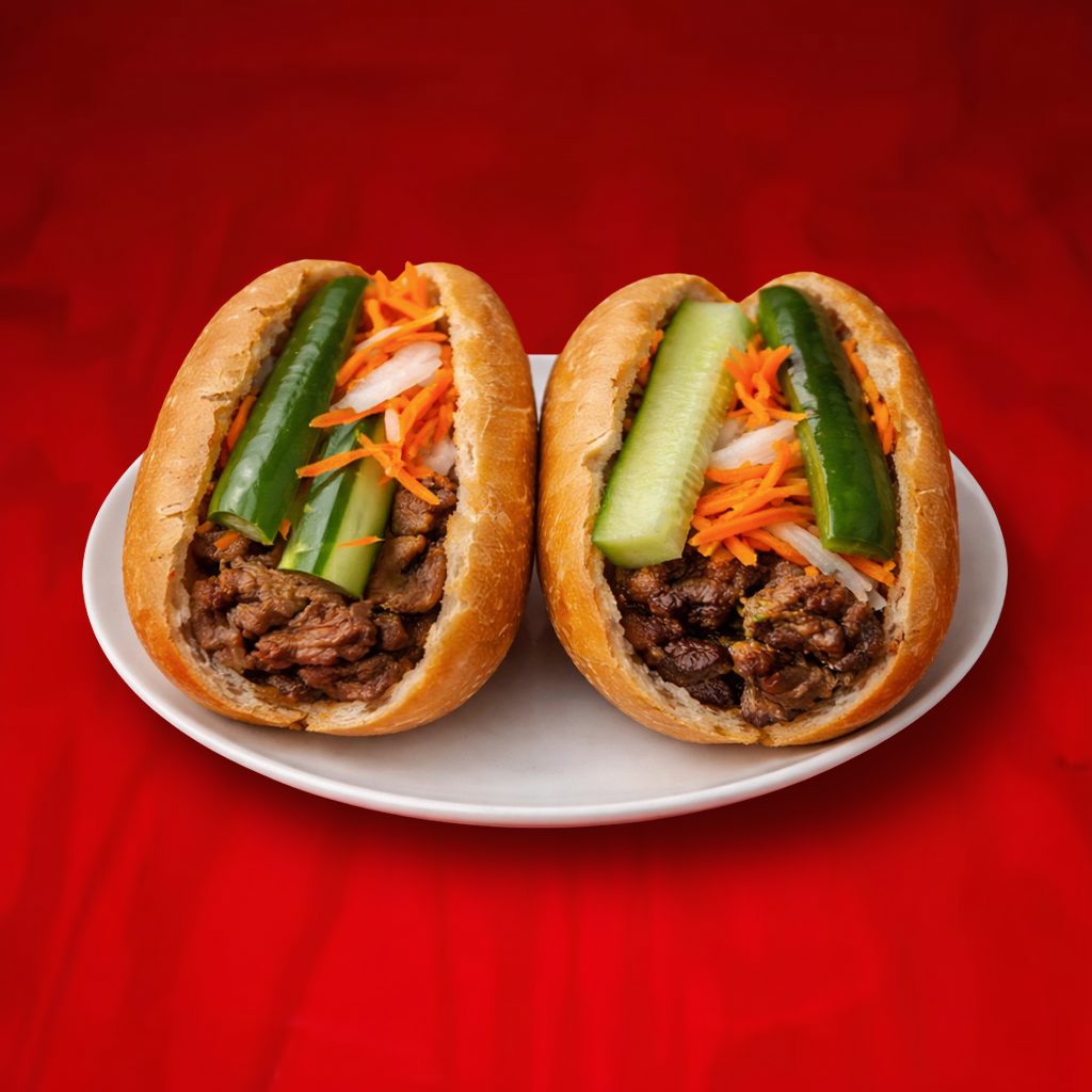 Lemon Grass Beef Banh Mi.