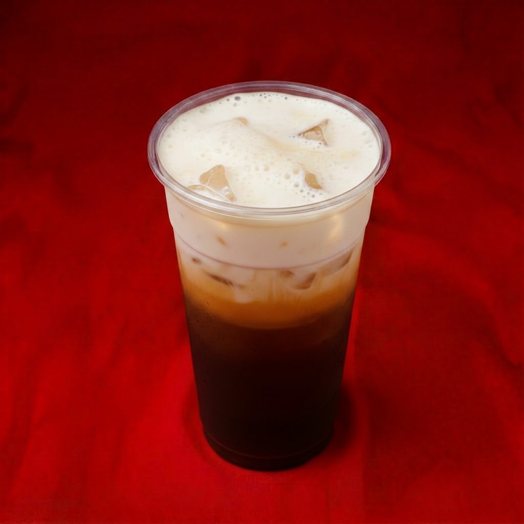 "Dirty" Thai Tea Milk Tea (with Vietnamese Ice Coffee).