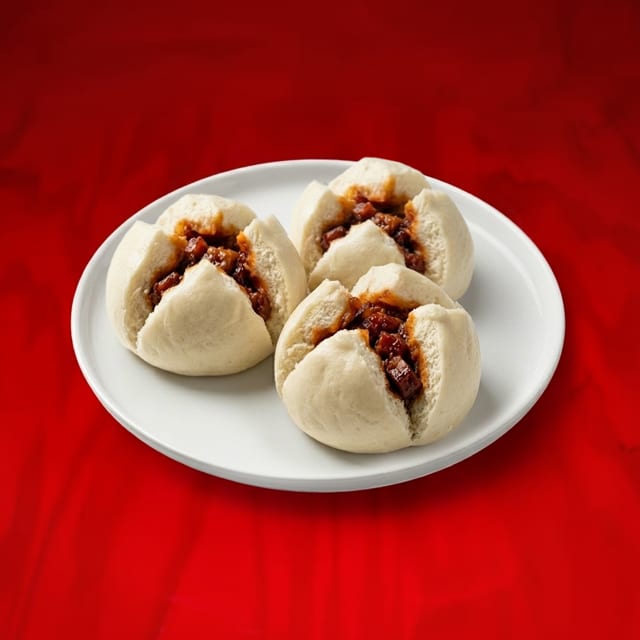 BBQ Pork Steam Buns- Char Siu Bao (3) - New Item*.